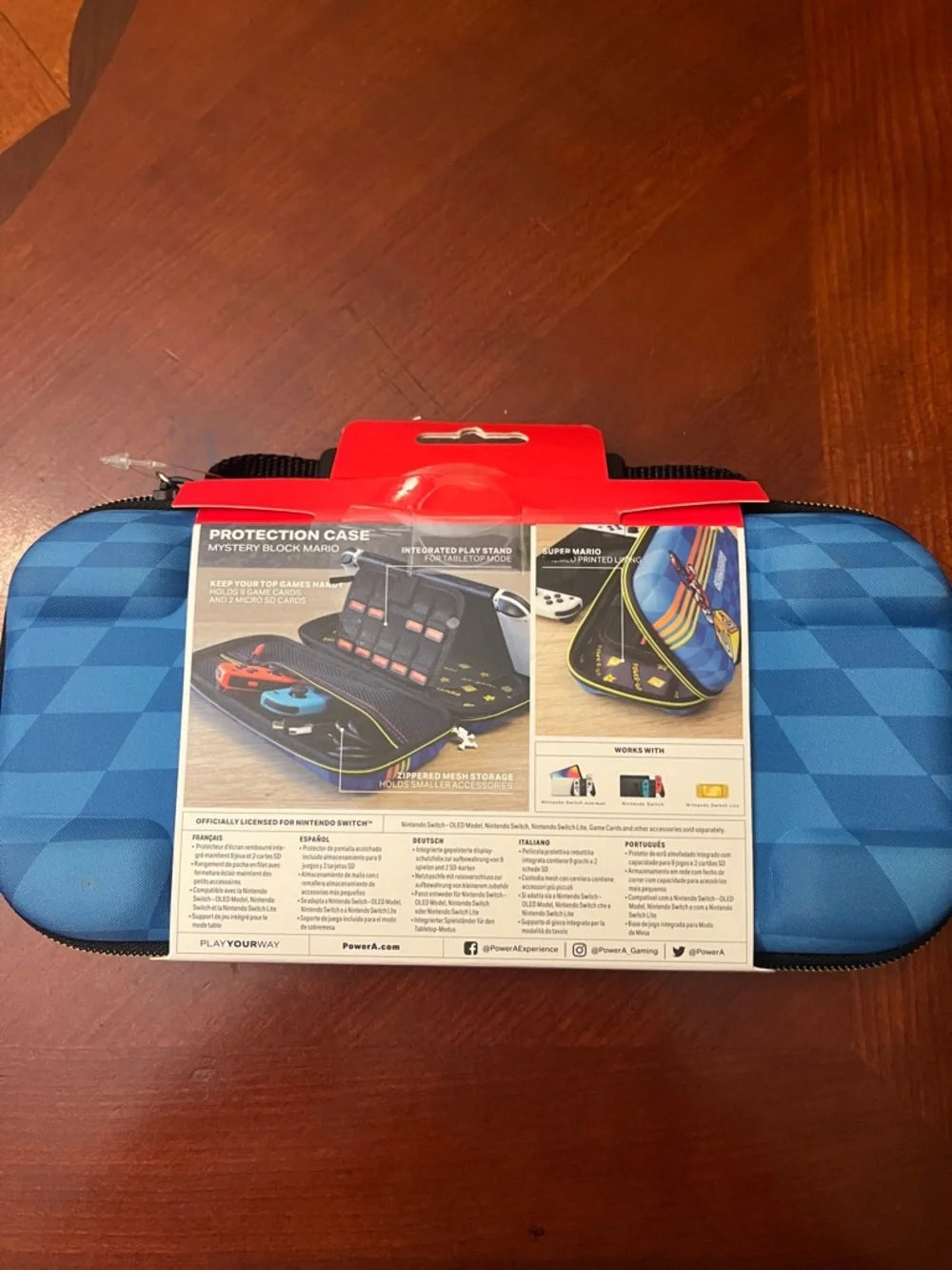 Nintendo Blue Super Mario Themed Switch Carry Case